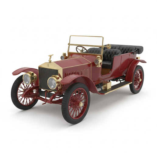 Rolls-Royce 10 hp 2010 supercar STL, car lift STL, electric car STL, car lift diorama STL, classic V8 car STL, concept car STL, lowrider car STL, modern car STL, body kit car STL, low poly car STL, tuner car STL, 1950s classic car STL, car 3D model, custo