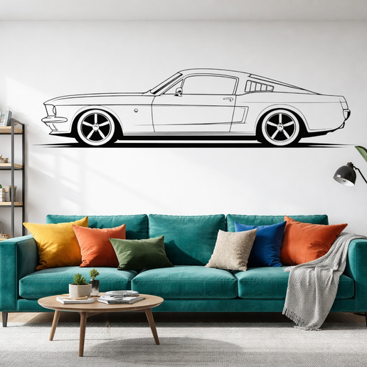 ford mustang fastback silhouette