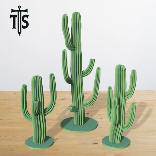 Desert Cacti/Cactus Set FREE ASSET OBJ File for 3D printingCults