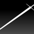 Preview05.jpg Geralt Steel Sword -The Witcher 3 Version 3D print model