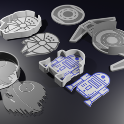 Coaster-Pic.png STL-Datei Star Wars Untersetzer-Set・3D-Druckvorlage zum Herunterladen