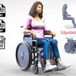 DisableP.1e2.jpg Fichier STL N1 Femme handicapée en fauteuil roulant・Modèle imprimable en 3D à télécharger