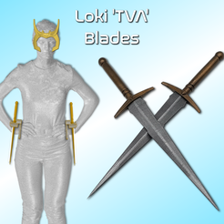 SW-promo-xxx.png Loki Daggers 'TVA' Version  | Loki Marvel Series | Includes Belt Sheaths | By Collins Creations 3D