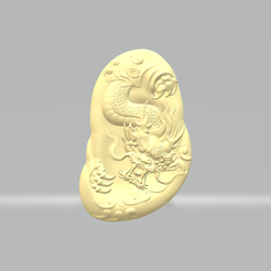 1.png Fichier STL Pendentif dragon ovale Modèle d'impression 3D・Objet imprimable en 3D à télécharger