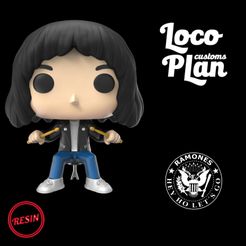 markyramonelocoplan1.jpg Файл STL MARKY RAMONE THE RAMONES CUSTOM FUNKO・Дизайн 3D-печати для загрузки3D