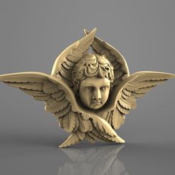Kheruvim.jpg Free STL file Little angel frame cnc router art・Object to download and to 3D print