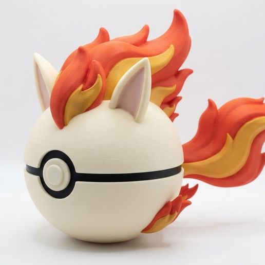Ponyta Poké Ball – 3D Model Description