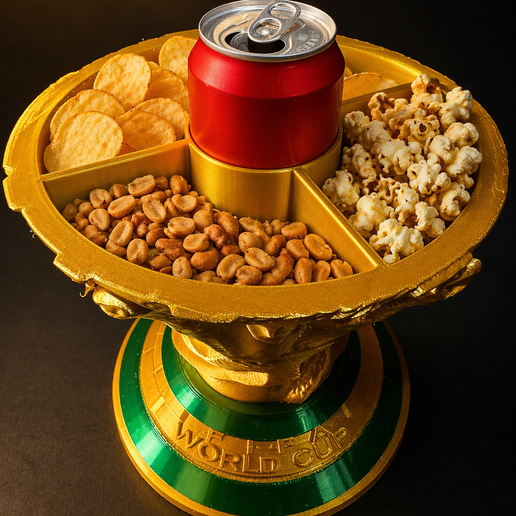 🗺️ World Cup Trophy Snack Tray STL | 3D Print Cup Holder Snack Bowl ...