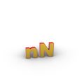 Nn.jpg 3d print - LETTERS - "n" and "N" - 250mm