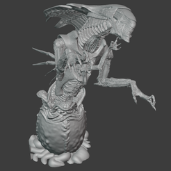 QUEENB.png STL-Datei Königin-Alien-Büste kostenlos herunterladen • 3D-druckbare Vorlage, kevricco