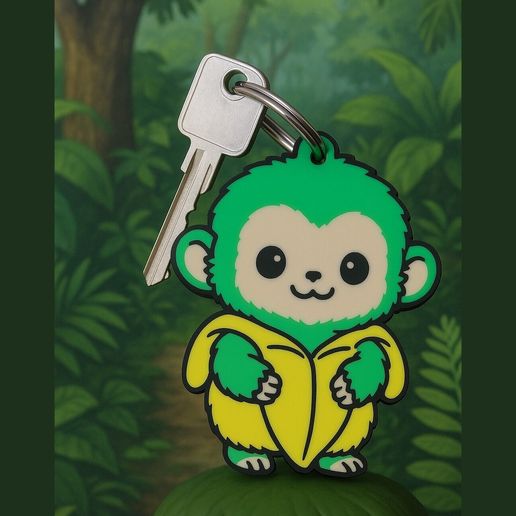 KEYCHAIN Mini Chimpanzini Bananini - ITALIAN BRAINROT 3D model