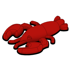 L2.png STL file Lobster (Pin & Magnet)・3D printable model to download