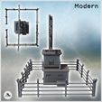 5.jpg Large antenna with communication building and metal fence (16) - Modern WW2 WW1 World War Diaroma Wargaming RPG Mini Hobby