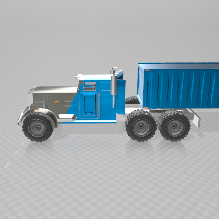 8.png Download free STL file American truck with trailer • 3D printer object, psl