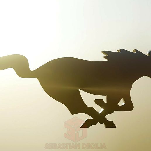 ford mustang logo outline