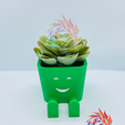 7.png Smiling flower pot / 3mf pot handle included