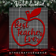 teacher-ornaments-2.png Teacher Gifts / Apple ornament / Best teacher ever / Teacher Magnet / School gift / Christmas ornament for teacher