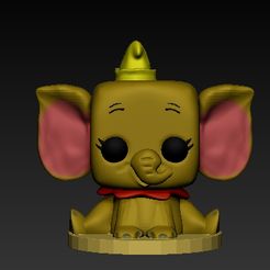 Foto-08.jpg STL-Datei Dumbo Gold - Funko Pop・Vorlage für 3D-Druck zum herunterladen