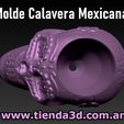molde-calavera-mexicana-5.jpg Mexican Skull Pot Mold