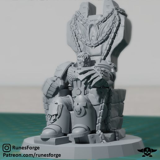 Space Commander On A Throne 3D model
