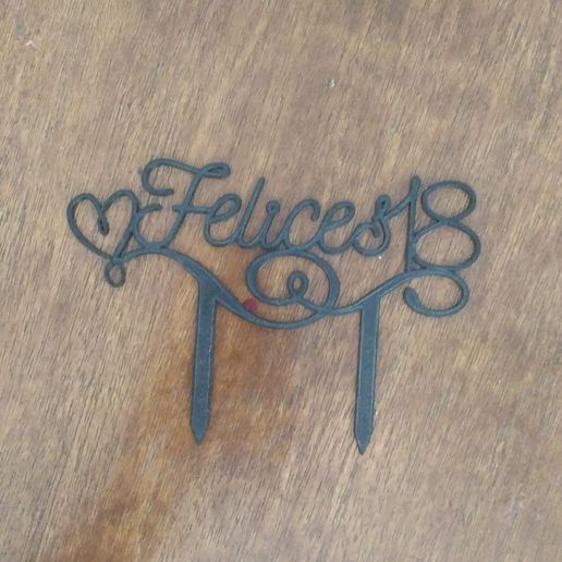 Happy 18th birthday cake topper - 3D model önizlemesi