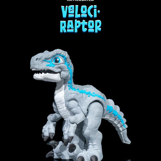 🦖 Articulated Veloci-Raptor・ 3D File for 3D printing・Cults