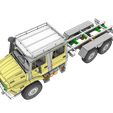 ygyujhji.png Mercedes Benz Zetros truck crew cab and chassis STL 3D print model