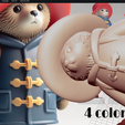 PaddintgonV2.png V.2 Beloved Blue Duffel Coat Bear with Red Hat Bust (Multi-Color)