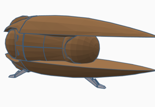 Dooku's Solar Sailer (star wars legion scale) - 3D model önizlemesi