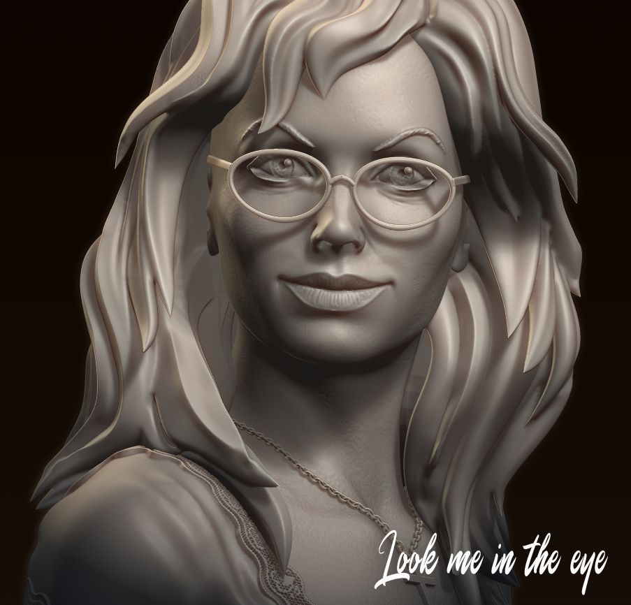 Download File Look Me In The Eye Sexy Bust With Big Boobs 3d Print