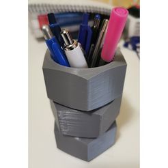 IMG_20200209_222017-01.jpeg Файл STL Hex nut pen holder・3D модель для печати скачать