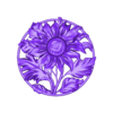 SUNFLOWER_PENDANT.obj STL file SUNFLOWER pendant for casting・3D printer model to download
