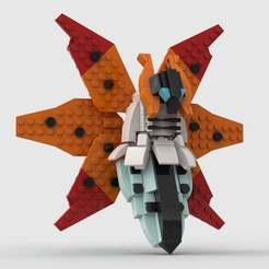 Volcarona_01.png Файл 3D Кирпичи Волкарона Покемон・Шаблон для 3D-печати для загрузки