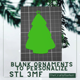 1-tree-ornament-blank.png Christmas Ornament Bundle 4 Blank ornaments / personalized shapes / gifts / bllank templates / crafts / kids crafts