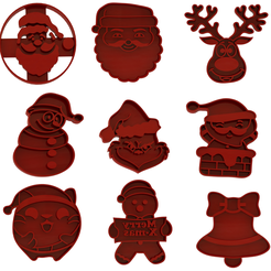 all-pics.png Fichier STL Emporte-pièces de Noël Père Noël, Bonhomme de neige, Grinch, Cerf・Objet imprimable en 3D à télécharger