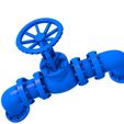 iaeuieaieaieaiea.jpg Industrial pipes / pipes / Pipeline with valve / water valve /  Industrial highpressure water twoway