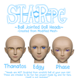 starpg.png [BJD Heads (Fits Twinky 28cm Body by AelithArt] STARpg Heads: Thanatos, Edgy, & Phase