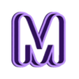 M (1).stl Alphabet Cookie Cutter - Alphabet Alphabet Cookie Cutter