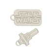 Paquete icono sable.jpg PACKAGE 2 KEY RINGS STAR WARS LOGO AND LIGHTSABER