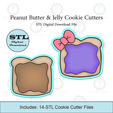 Etsy-Listing-Template-STL.png Peanut Butter & Jelly Cookie Cutters | STL Files