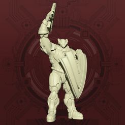 Cheer-Pose.jpg Archivo STL (Mercy's Reach) Void Knight - Cheer Pose・Diseño de impresora 3D para descargar