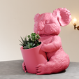 koala-with-basket-planter-pot-4.png Koala bear with basket planter pot flower vase stl 3d print file