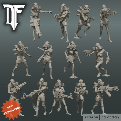 cultists_fighters.png Download STL file Cult of the Dread Gateway • Object to 3D print, dorkfactory