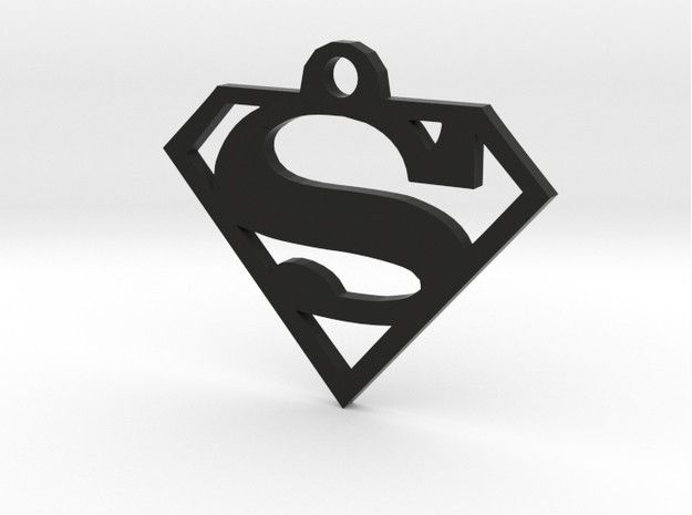 Superman_Black.jpg Download free STL file Superman Logo Pendant & Keychain • 3D print design, FORMBYTE