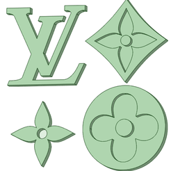 Free STL file louis-vuitton-pattern Stencil・3D printable design to  download・Cults