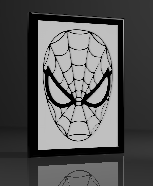 1.png Archivo STL Marco decorativo "Spiderman・Plan de impresión en 3D para descargar, tweety35