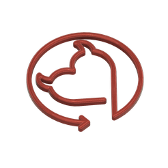 Horned-Heart-circle-v2.png Archivo STL gratis Corazón diabólico top round・Plan de impresión en 3D para descargar