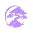 1.STL Ancient Bonsai on a Rock - Line Art