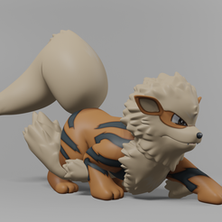 Arcanine_Pose-1-Cam.1.png STL file Pokemon 059 Arcanine・Model to download and 3D print, Tee3DStudio
