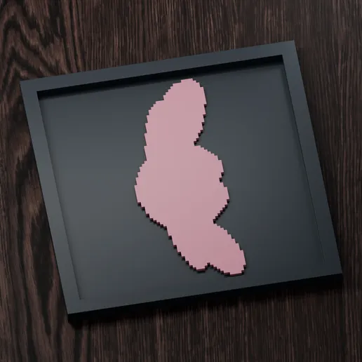 Alomomola - Pokemon Silhouette Frame | Gen 5 sprite style | STL